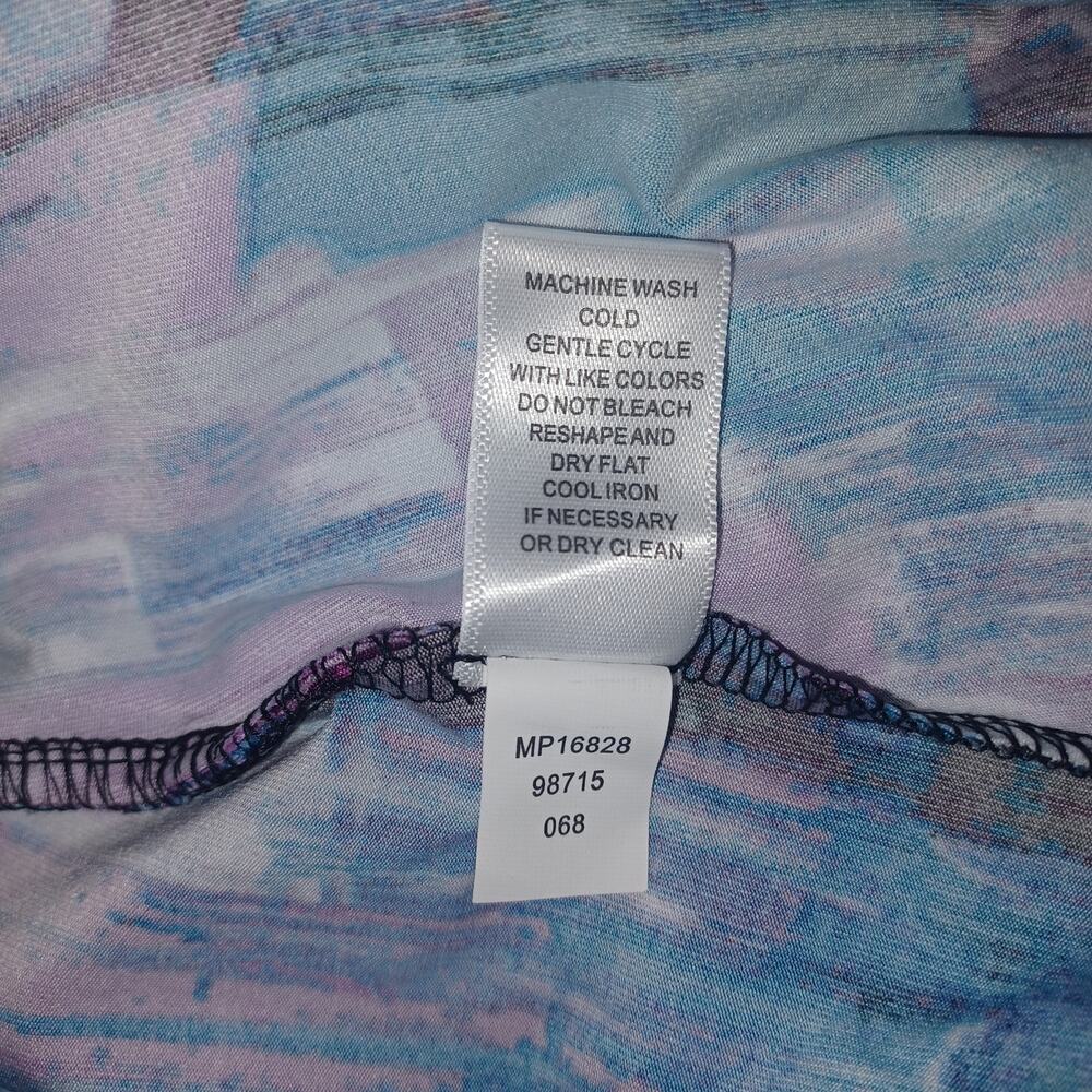 Melissa Paige Women's Cap Sleeve Wrap Top Size L Artsy V-neck Stretch Career New - Picture 8 of 11